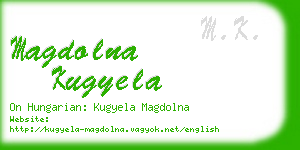 magdolna kugyela business card